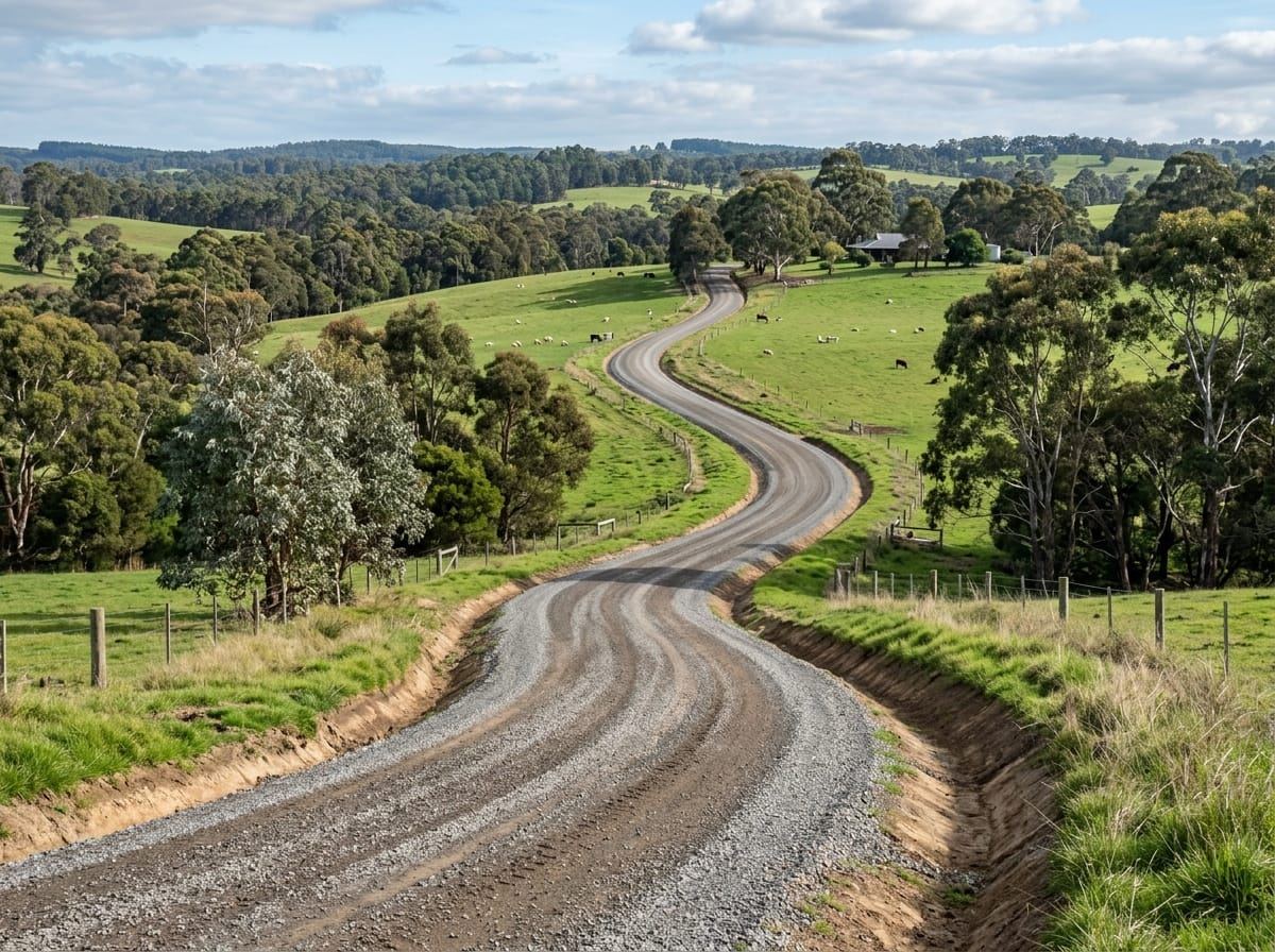 Property access road and all-weather rural driveway construction